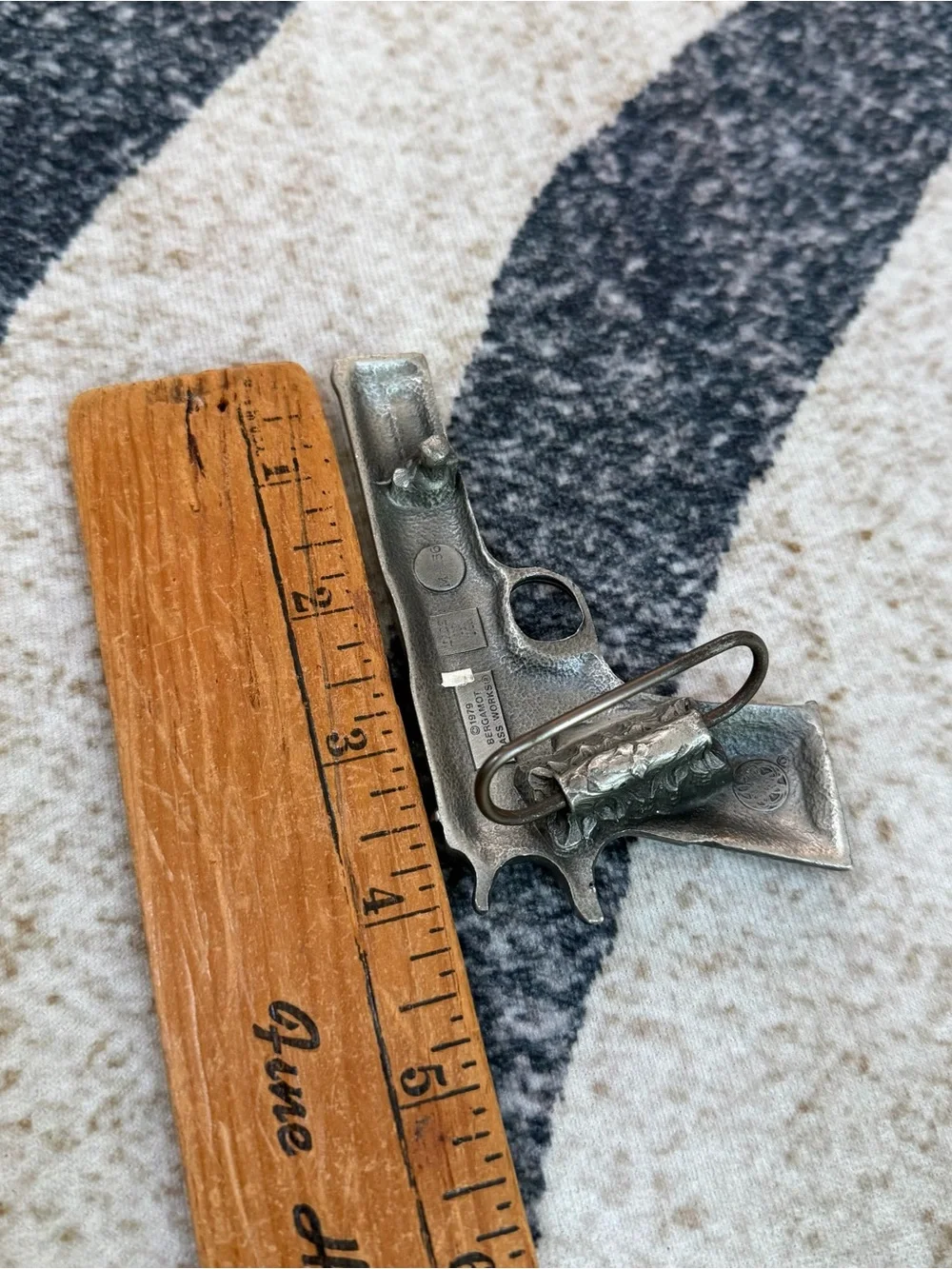 Bergamot Brass Works Vintage 1979 Belt Buckle Model-M156 Colt .45/1911 Pistol